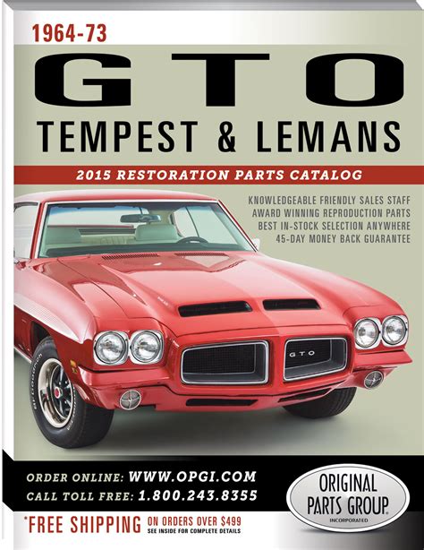 Pontiac gto parts catalog